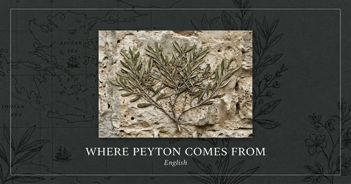 The name Peyton comes from: English