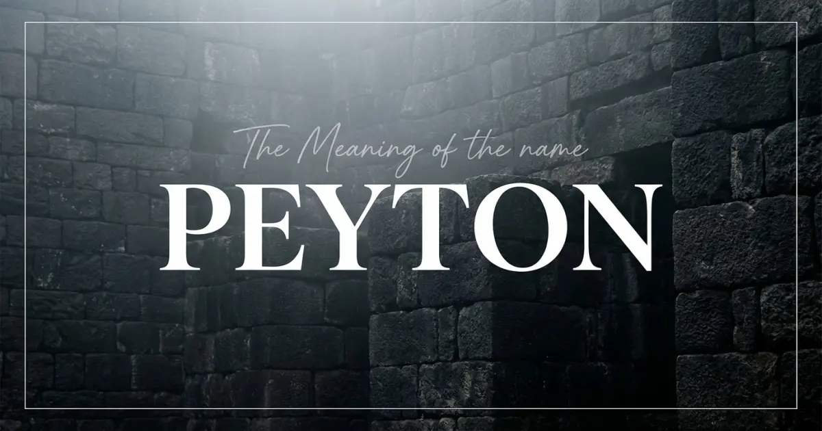 Peyton name meaning