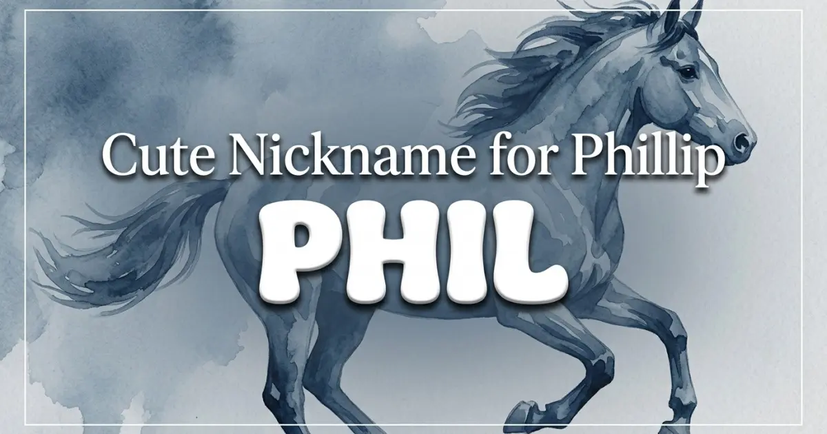 Cute nickname for Phillip: Phil