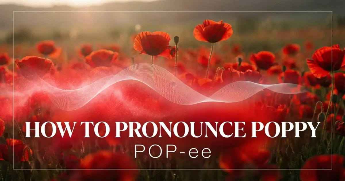 How to pronounce Poppy