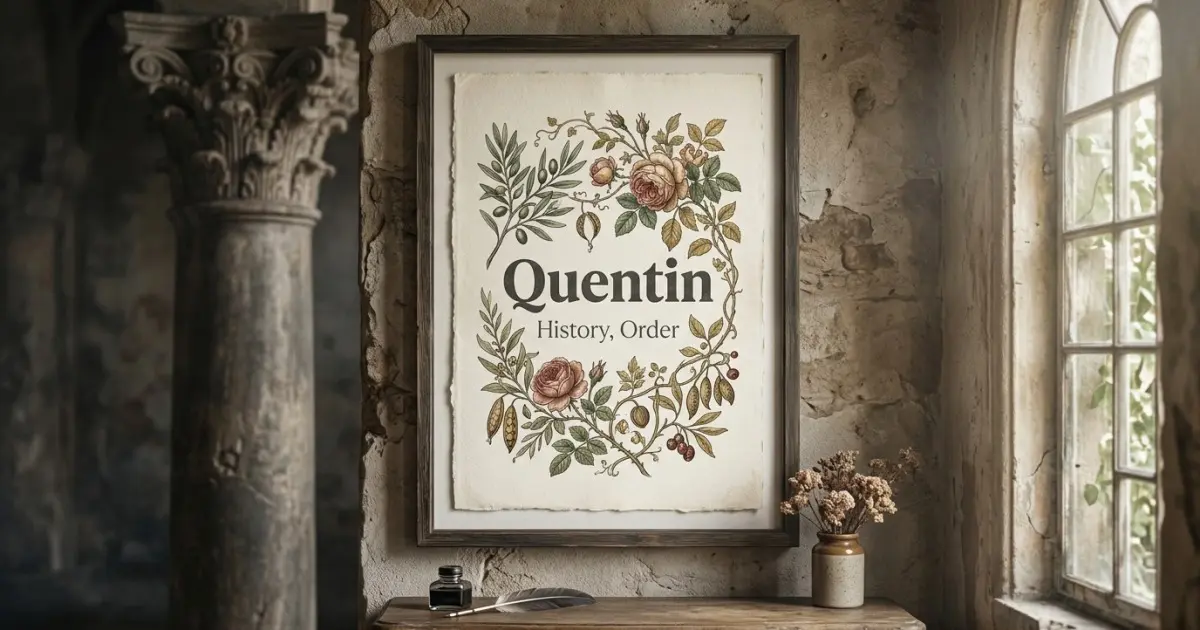Quentin meaning themes: history, order