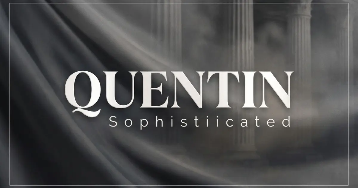 Quentin name vibe: Sophisticated