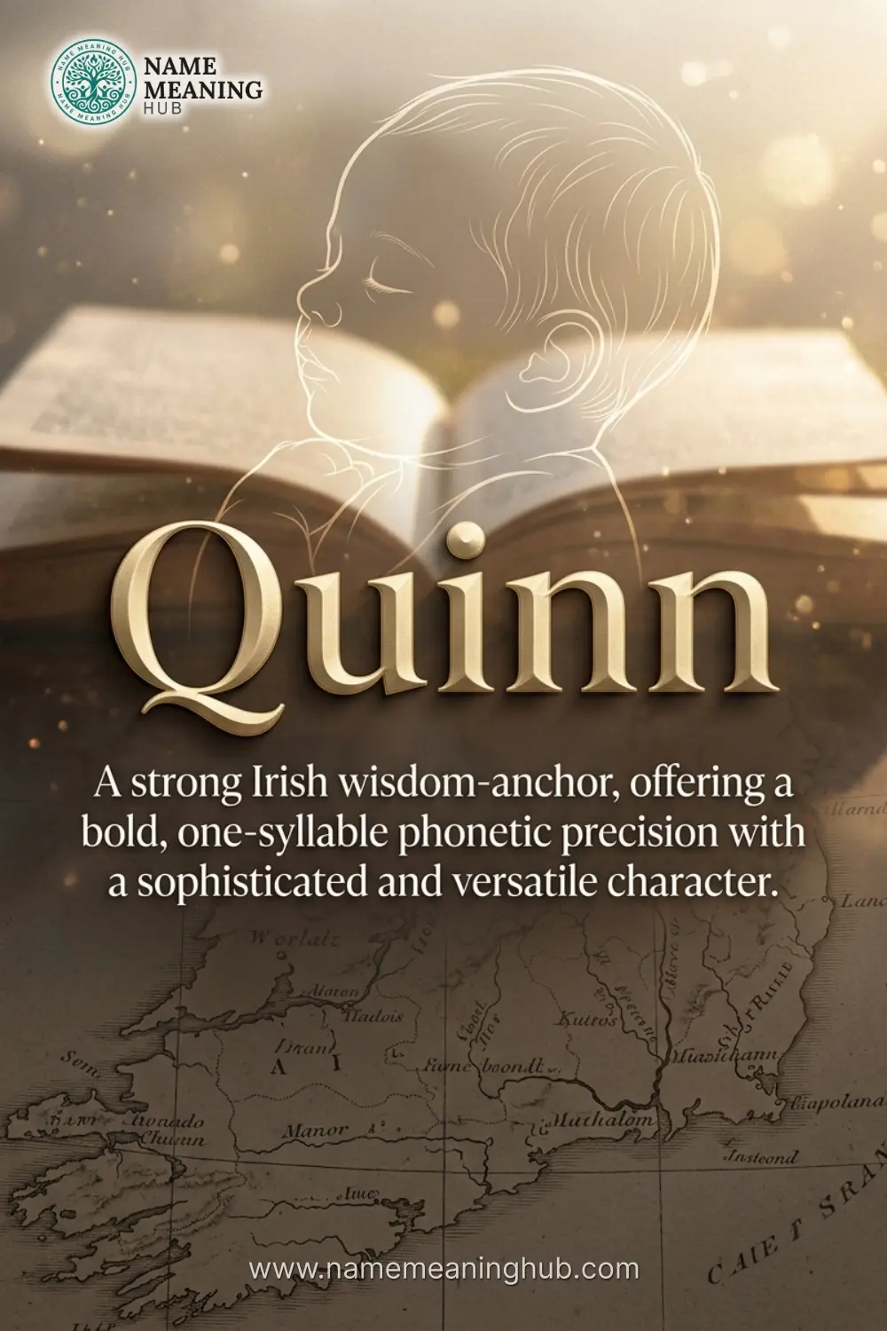 Meaning of the name Quinn: A strong Irish wisdom-anchor, offering a bold, one-syllable phonetic precision with a sophisticated and versatile character.