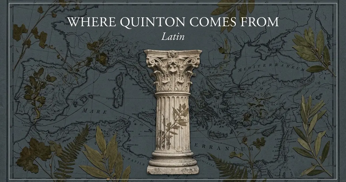 The name Quinton comes from: Latin