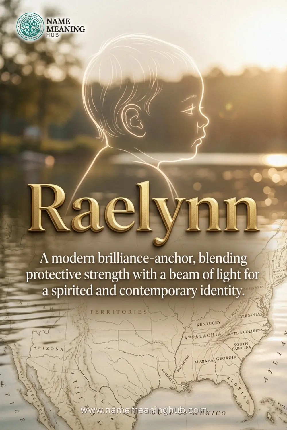 Meaning of the name Raelynn: A modern brilliance-anchor, blending protective strength with a beam of light for a spirited and contemporary identity.
