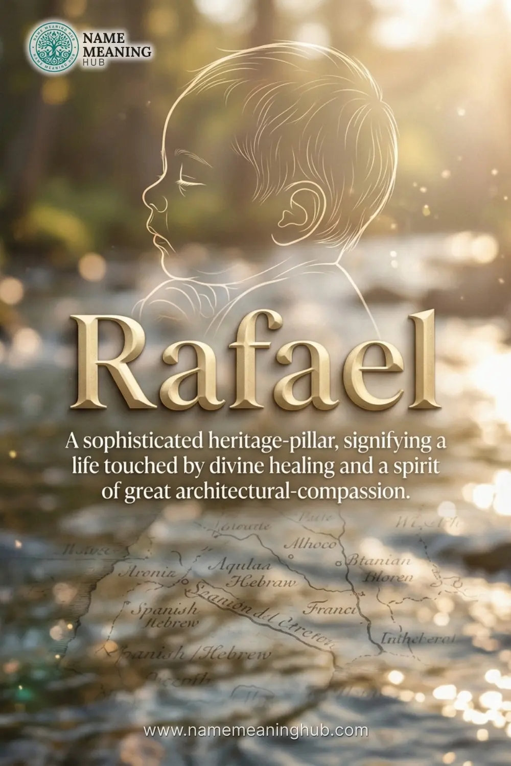 Meaning of the name Rafael: A sophisticated heritage-pillar, signifying a life touched by divine healing and a spirit of great architectural-compassion.