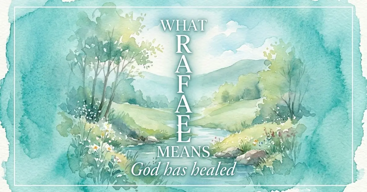 Rafael name meaning God has healed