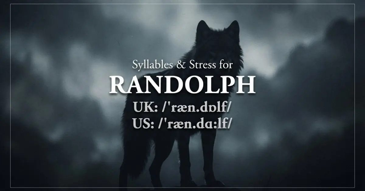 Randolph syllables, stress, and UK and US pronunciation