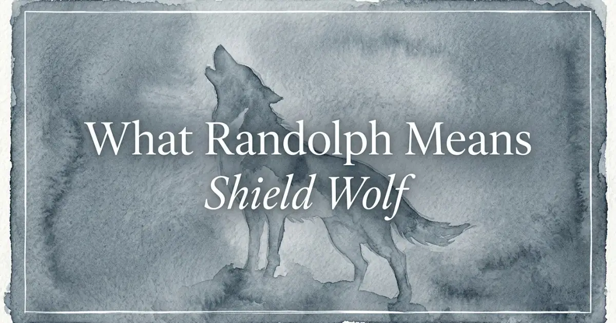 Randolph name meaning Shield Wolf