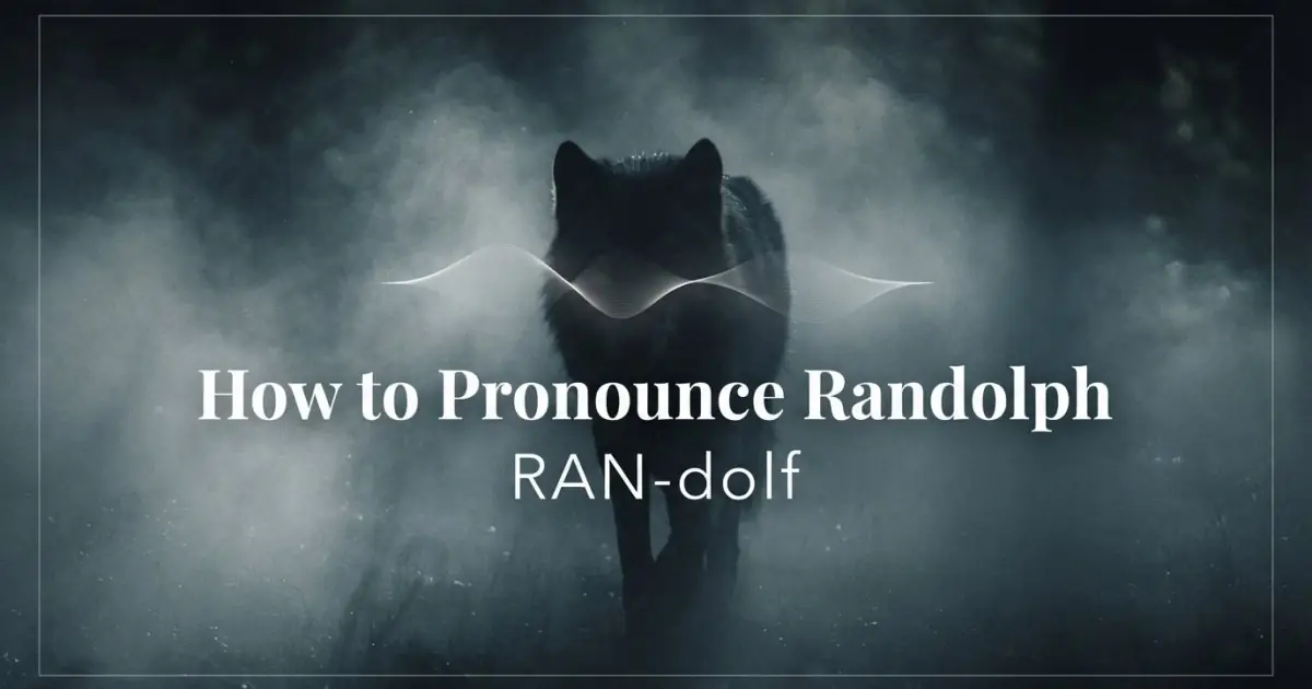 How to pronounce Randolph