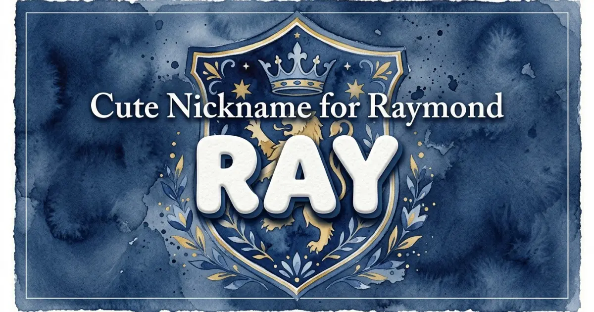 Cute nickname for Raymond: Ray
