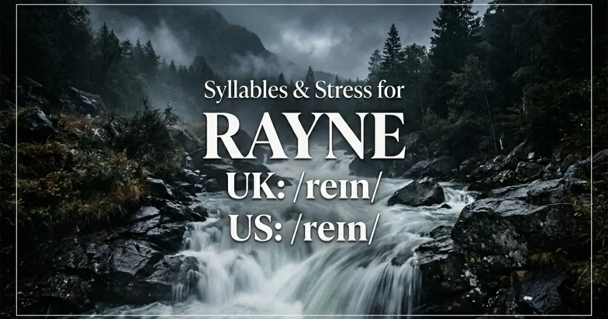 Rayne syllables, stress, and UK and US pronunciation