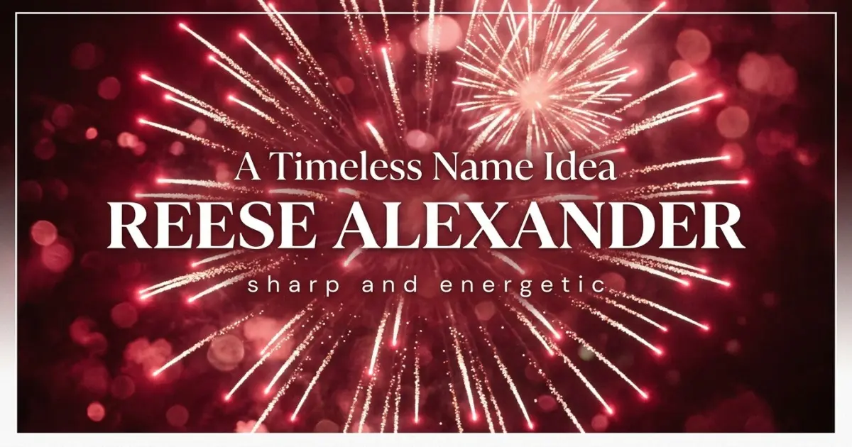 Middle name idea: Reese Alexander - sharp and energetic
