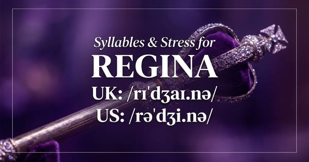 Regina syllables, stress, and UK and US pronunciation