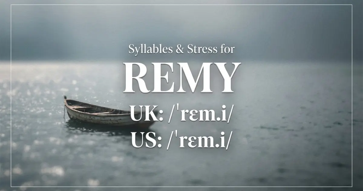 Remy syllables, stress, and UK and US pronunciation