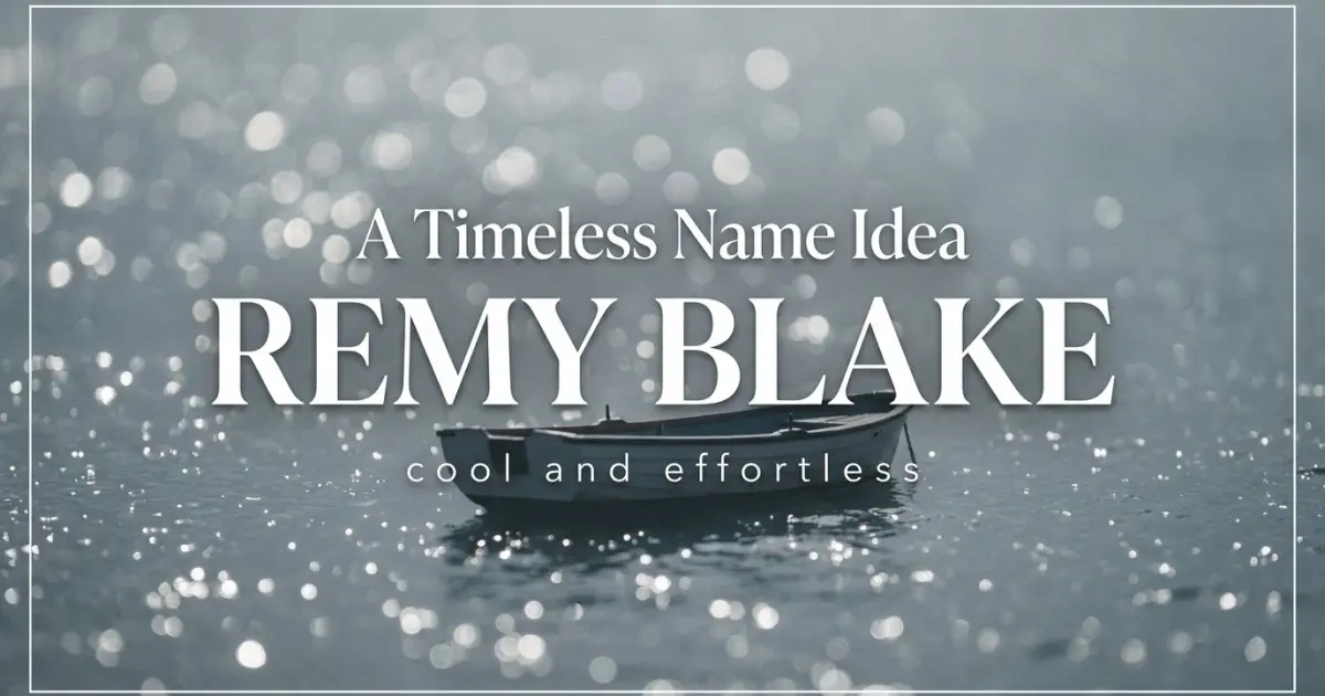Middle name idea: Remy Blake - cool and effortless