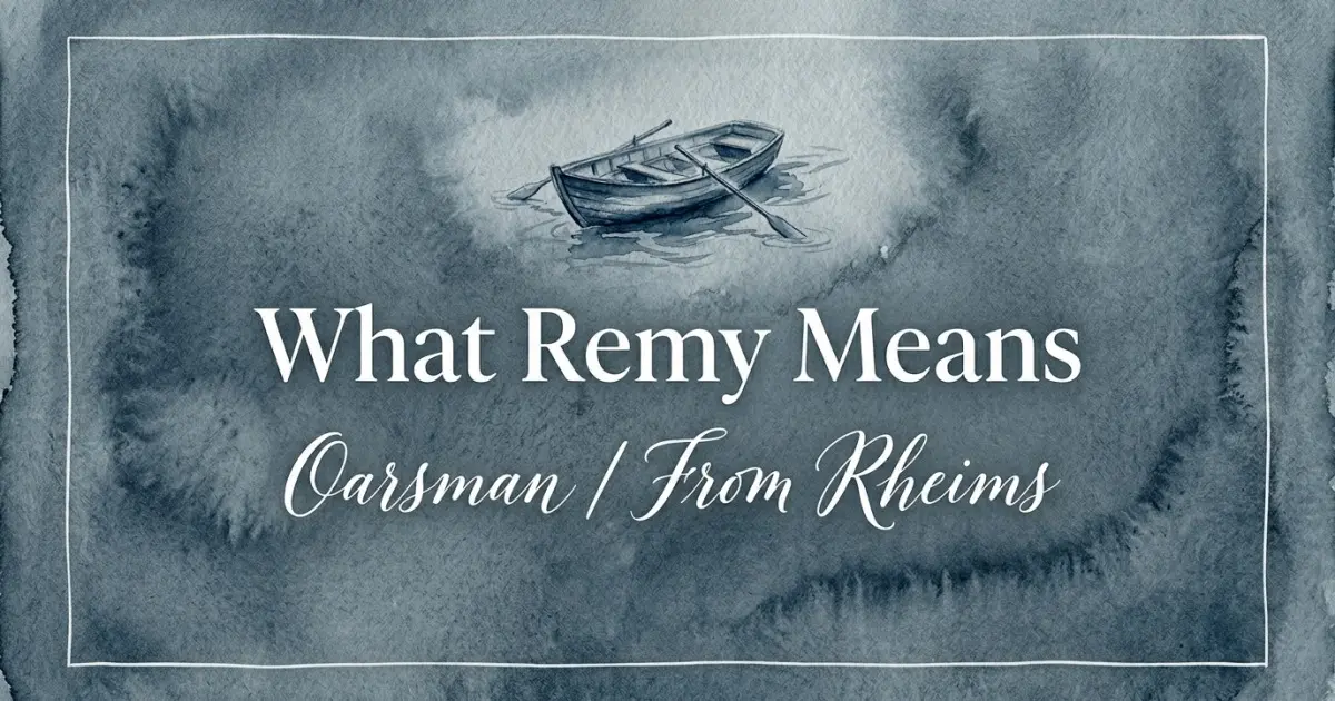 Remy name meaning Oarsman / From Rheims
