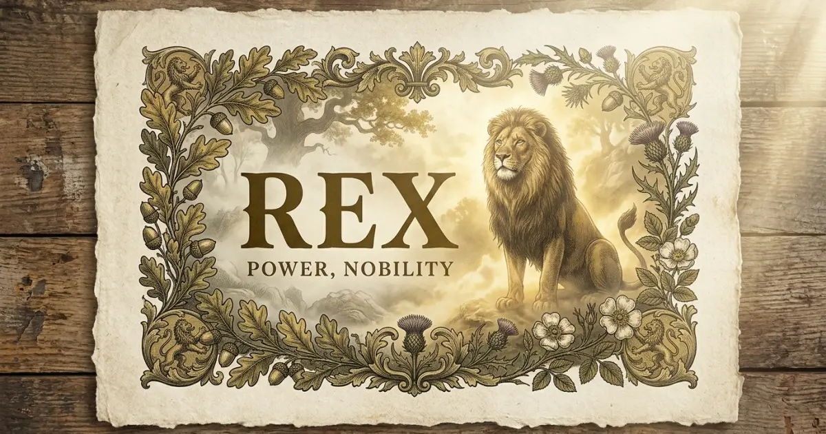 Rex meaning themes: power, nobility