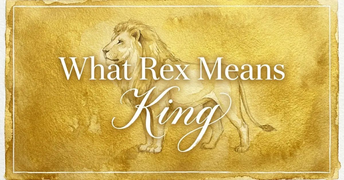 Rex name meaning King