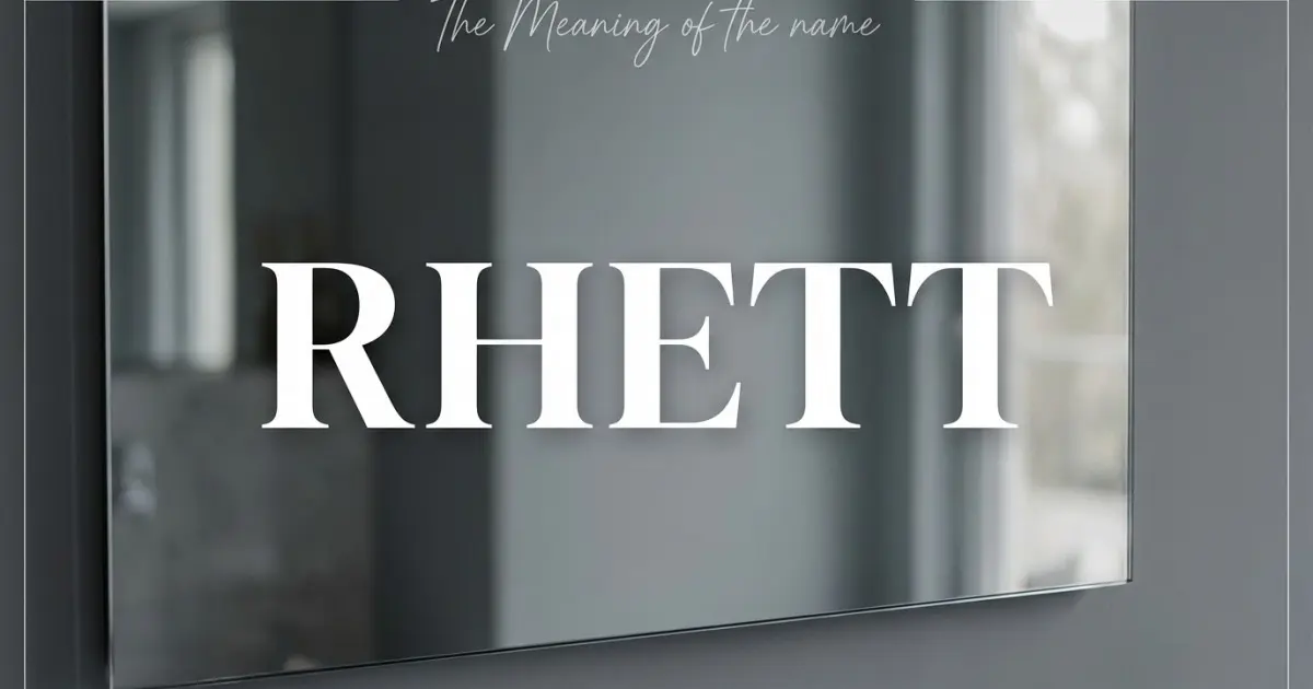 Rhett name meaning
