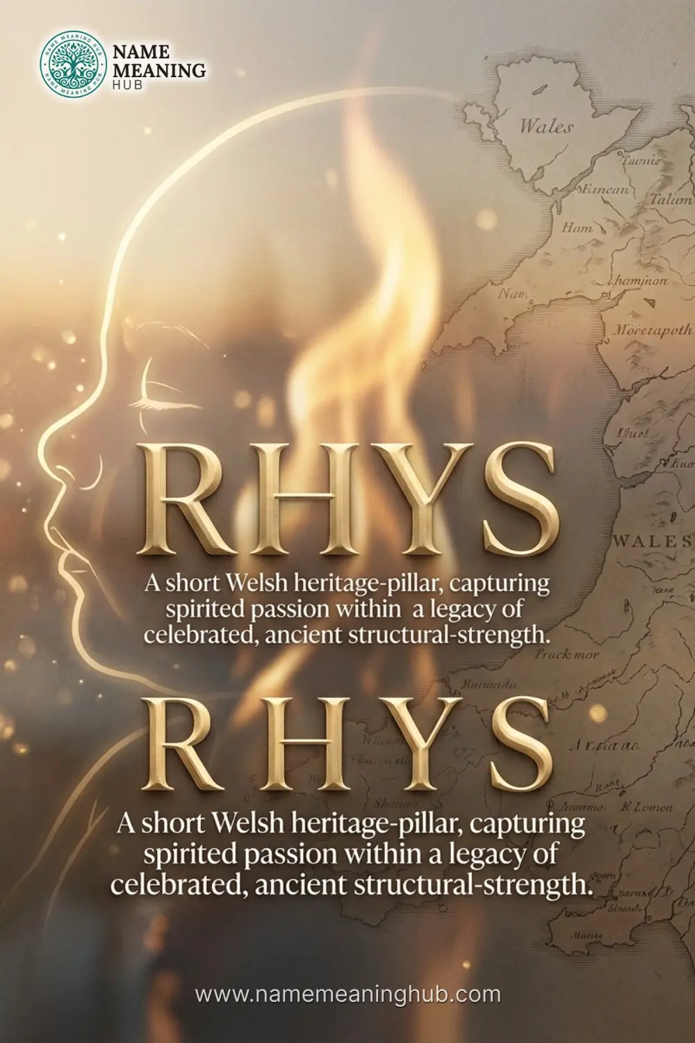 Meaning of the name Rhys: A short Welsh heritage-pillar, capturing spirited passion within a legacy of celebrated, ancient structural-strength.