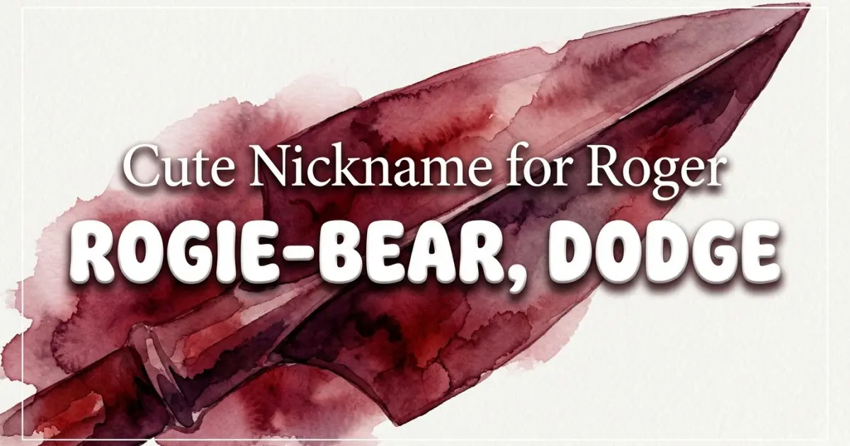 Cute nickname for Roger: Rogie-bear, Dodge