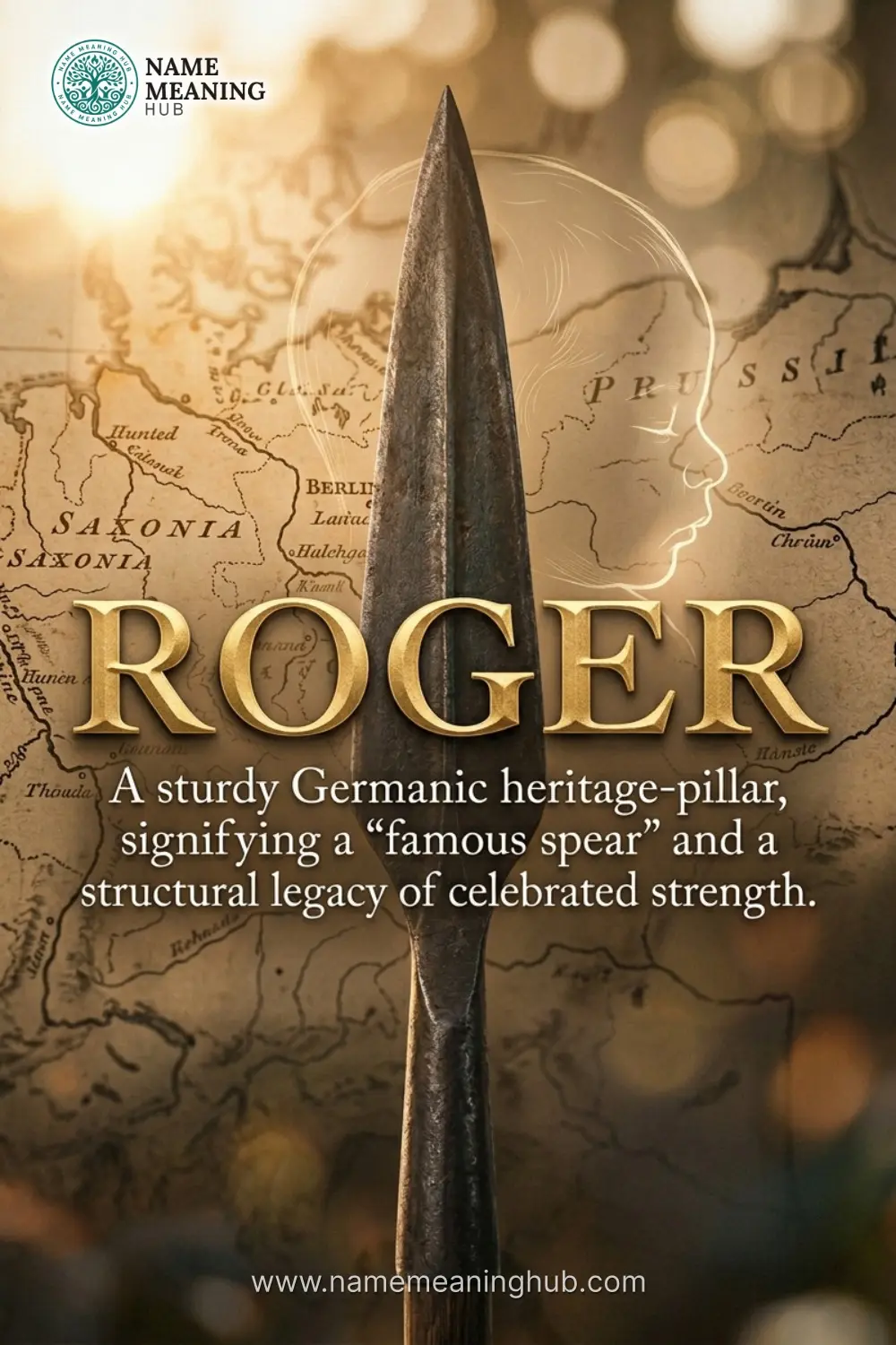 Meaning of the name Roger: A sturdy Germanic heritage-pillar, signifying a "famous spear" and a structural legacy of celebrated strength.