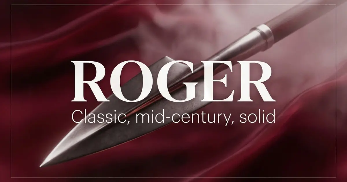 Roger name vibe: Classic, mid-century, solid