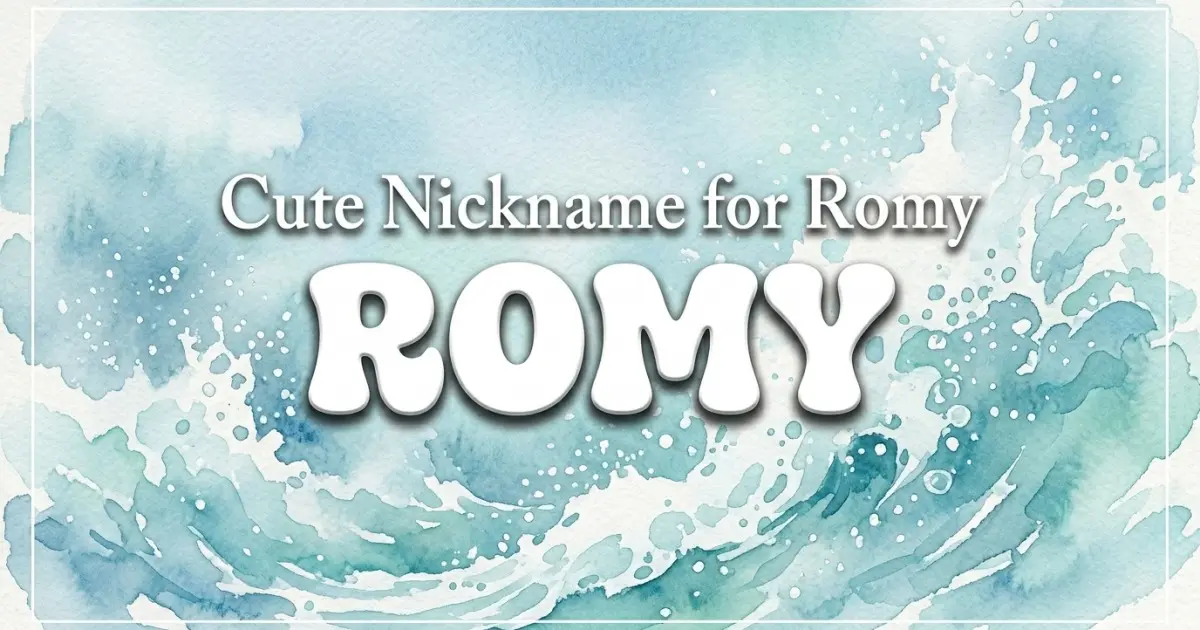 Cute nickname for Romy: Romy