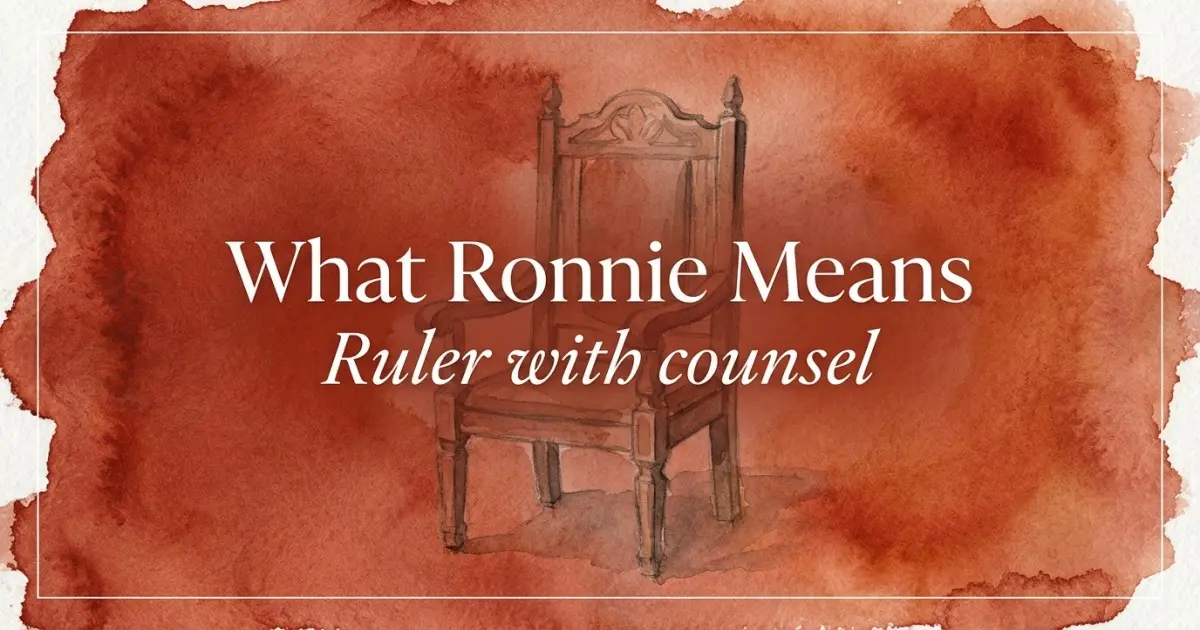Ronnie name meaning Ruler with counsel