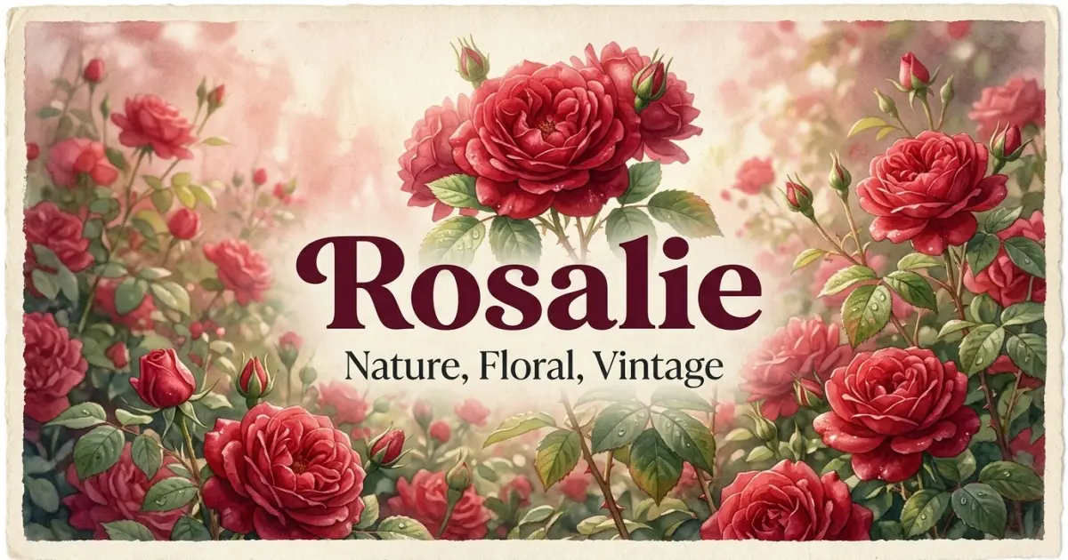 Rosalie meaning themes: nature, floral, vintage