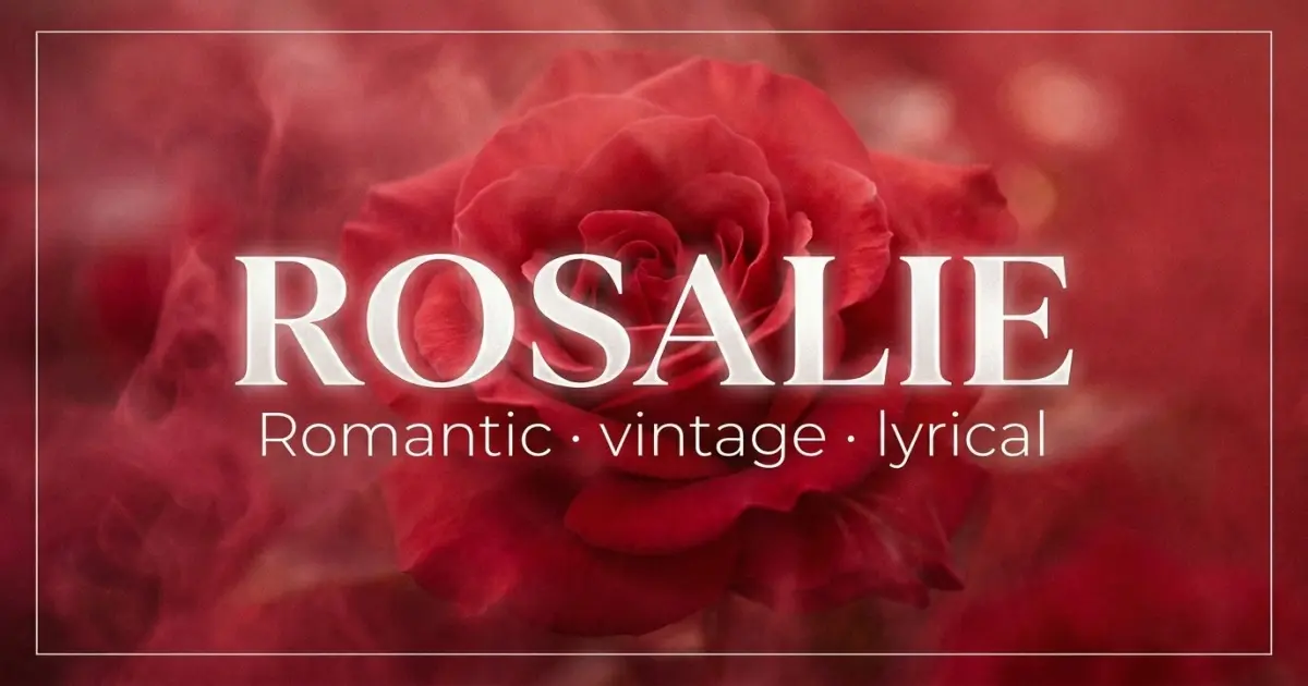 Rosalie name vibe: Romantic, vintage, lyrical