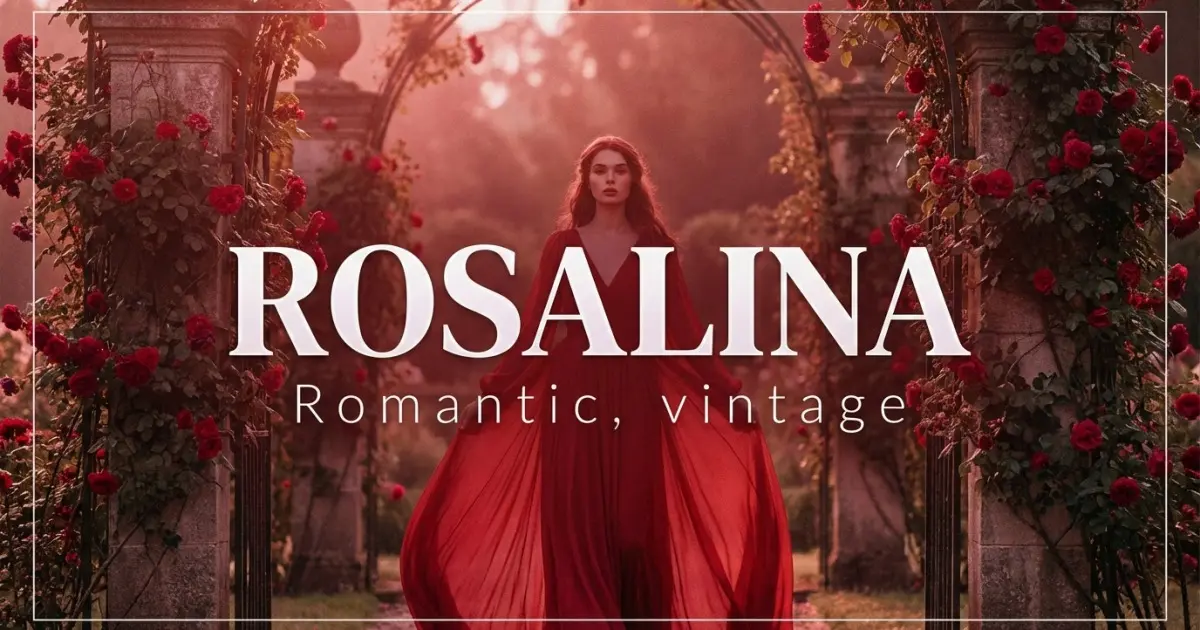 Rosalina name vibe: Romantic, vintage