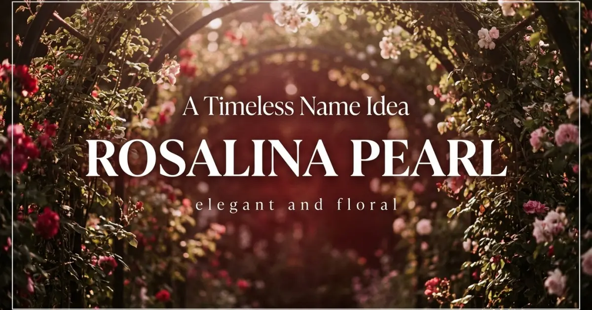 Middle name idea: Rosalina Pearl - elegant and floral