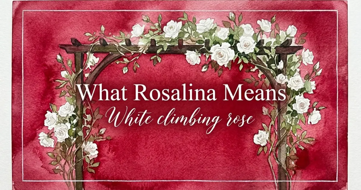 Rosalina name meaning White climbing rose