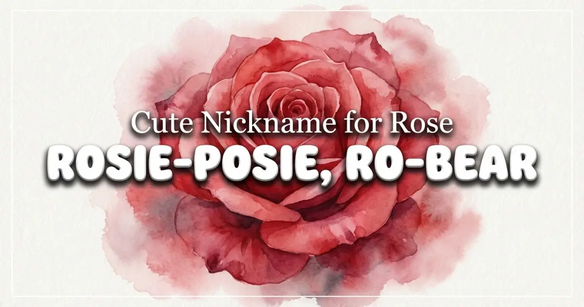 Cute Nickname For Rose Idea