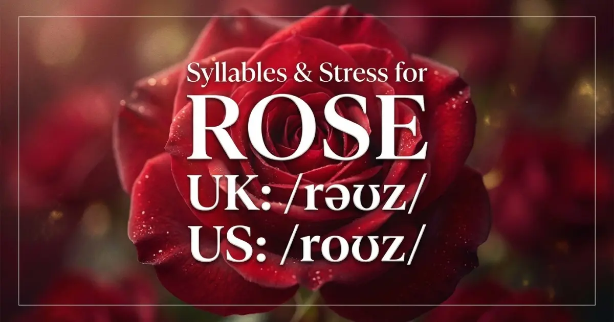 Rose Syllables Stress Pronunciation