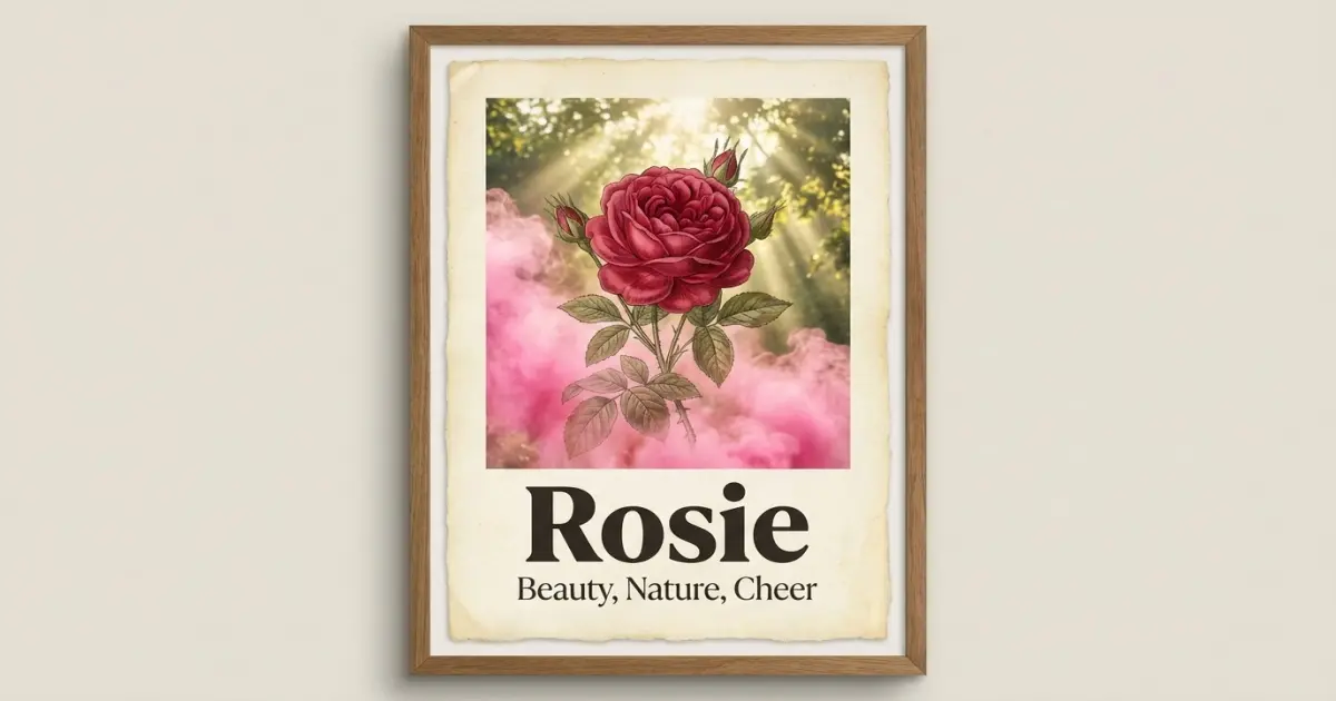 Rosie meaning themes: beauty, nature, cheer