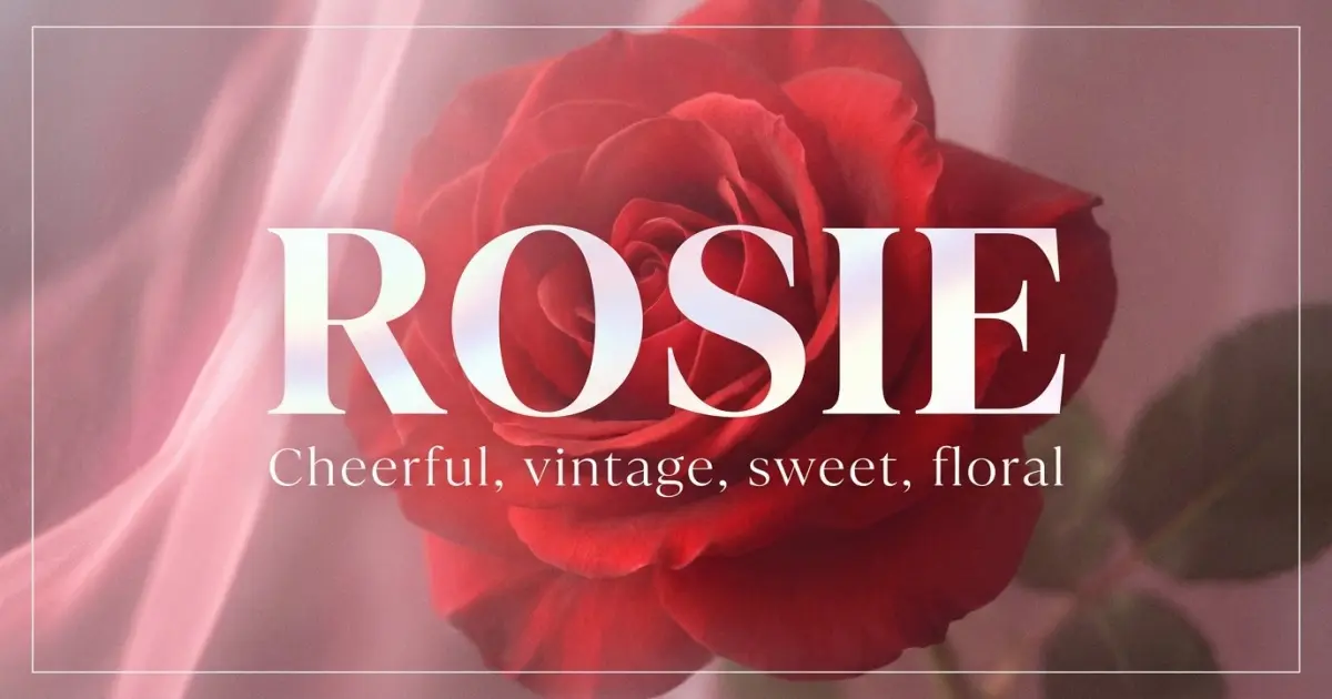 Rosie name vibe: Cheerful, vintage, sweet, floral