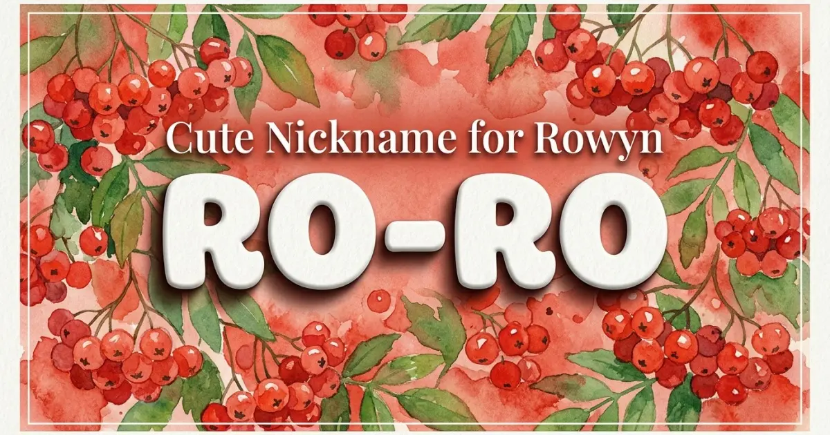 Cute nickname for Rowyn: Ro-Ro