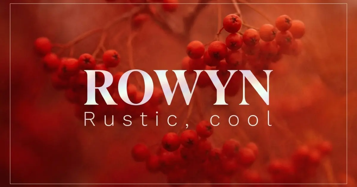 Rowyn name vibe: Rustic, cool