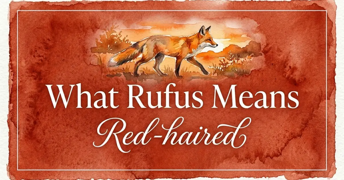 Rufus name meaning Red-haired