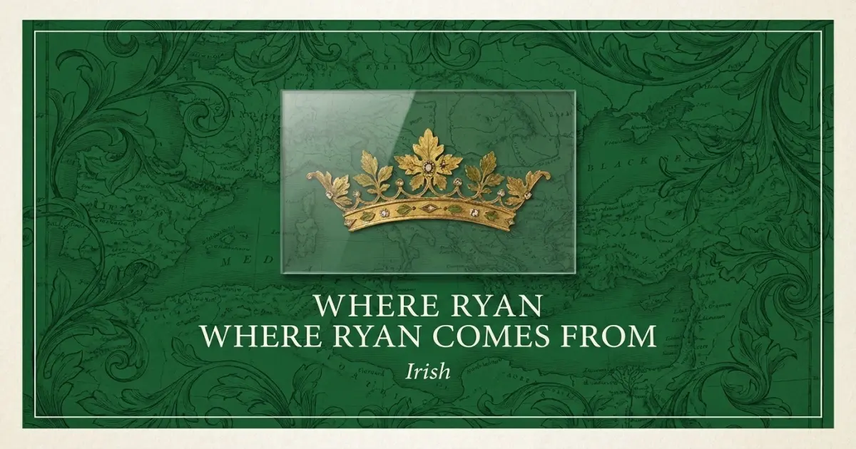 The name Ryan comes from: Irish