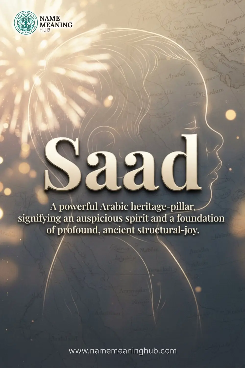 Meaning of the name Saad: A powerful Arabic heritage-pillar, signifying an auspicious spirit and a foundation of profound, ancient structural-joy.