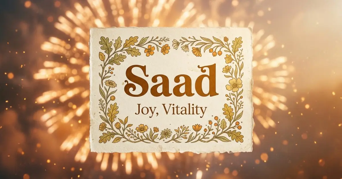 Saad meaning themes: joy, vitality