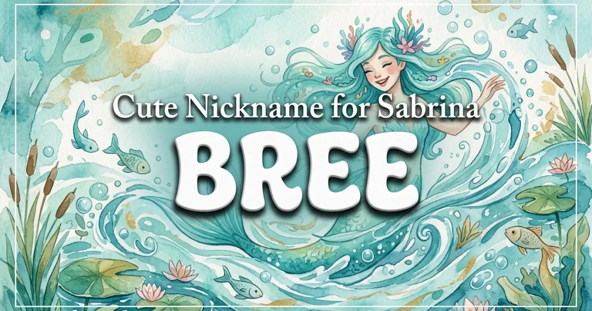 Cute nickname for Sabrina: Bree