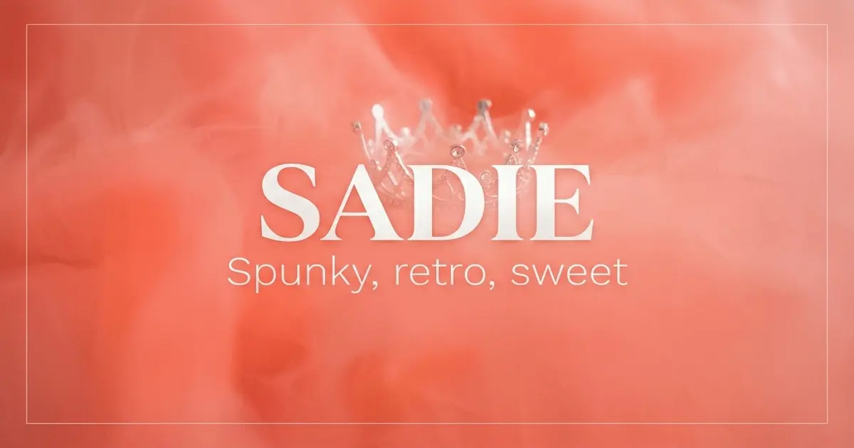 Sadie name vibe: Spunky, retro, sweet