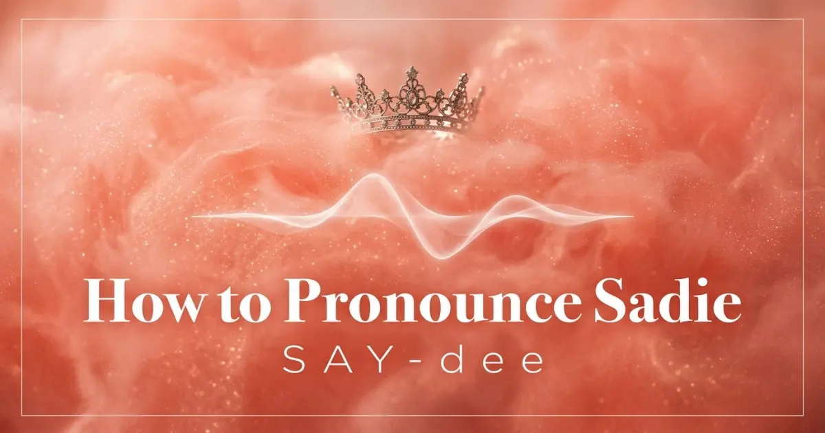 How to pronounce Sadie