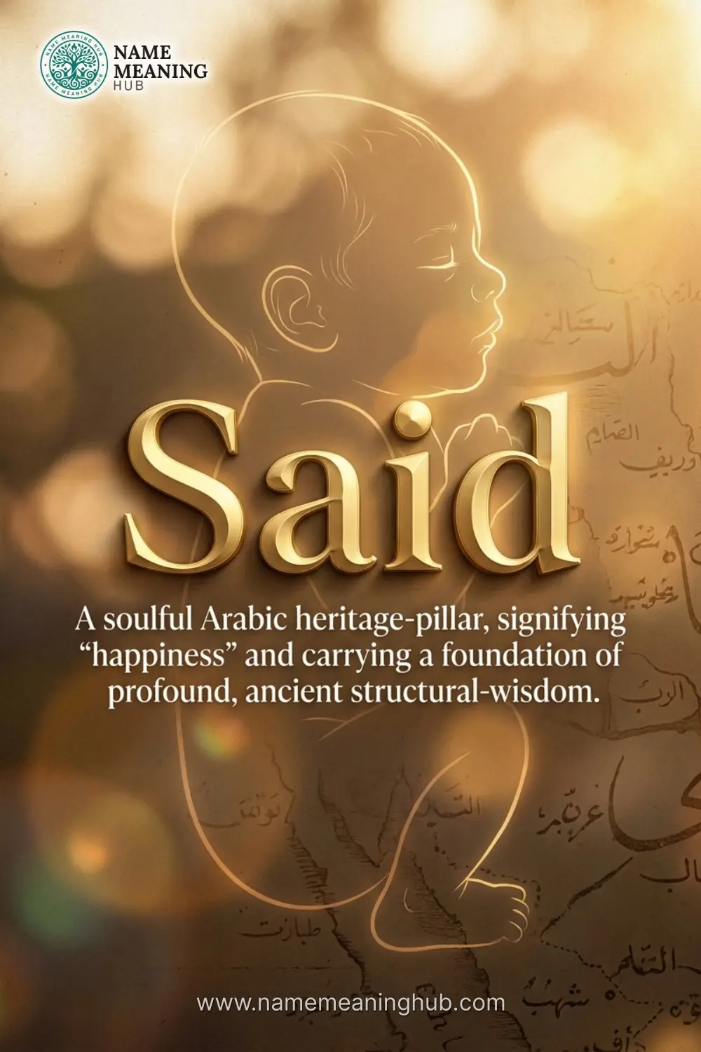Meaning of the name Said: A soulful Arabic heritage-pillar, signifying "happiness" and carrying a foundation of profound, ancient structural-wisdom.
