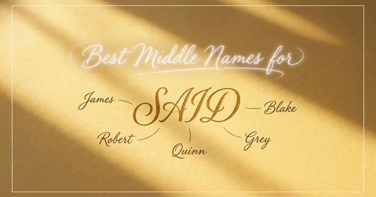 Best middle names for Said